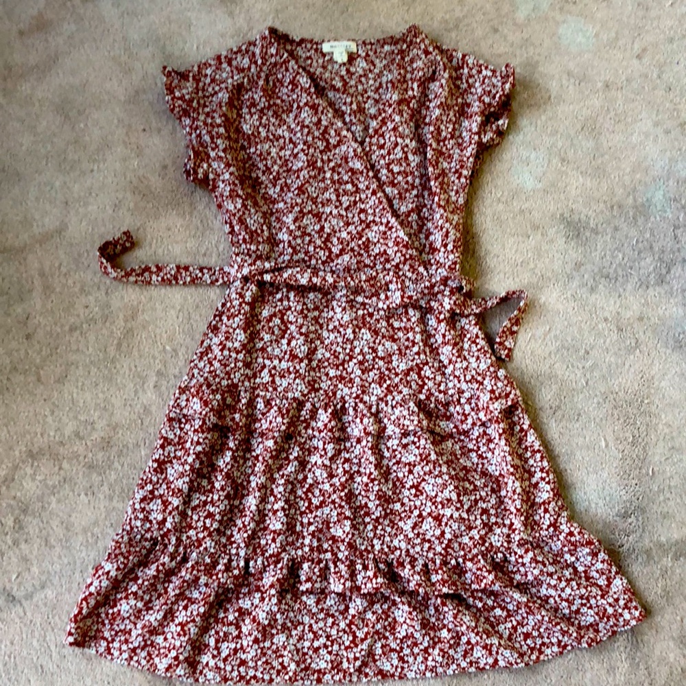 Floral Orange Monteau Dress Tie